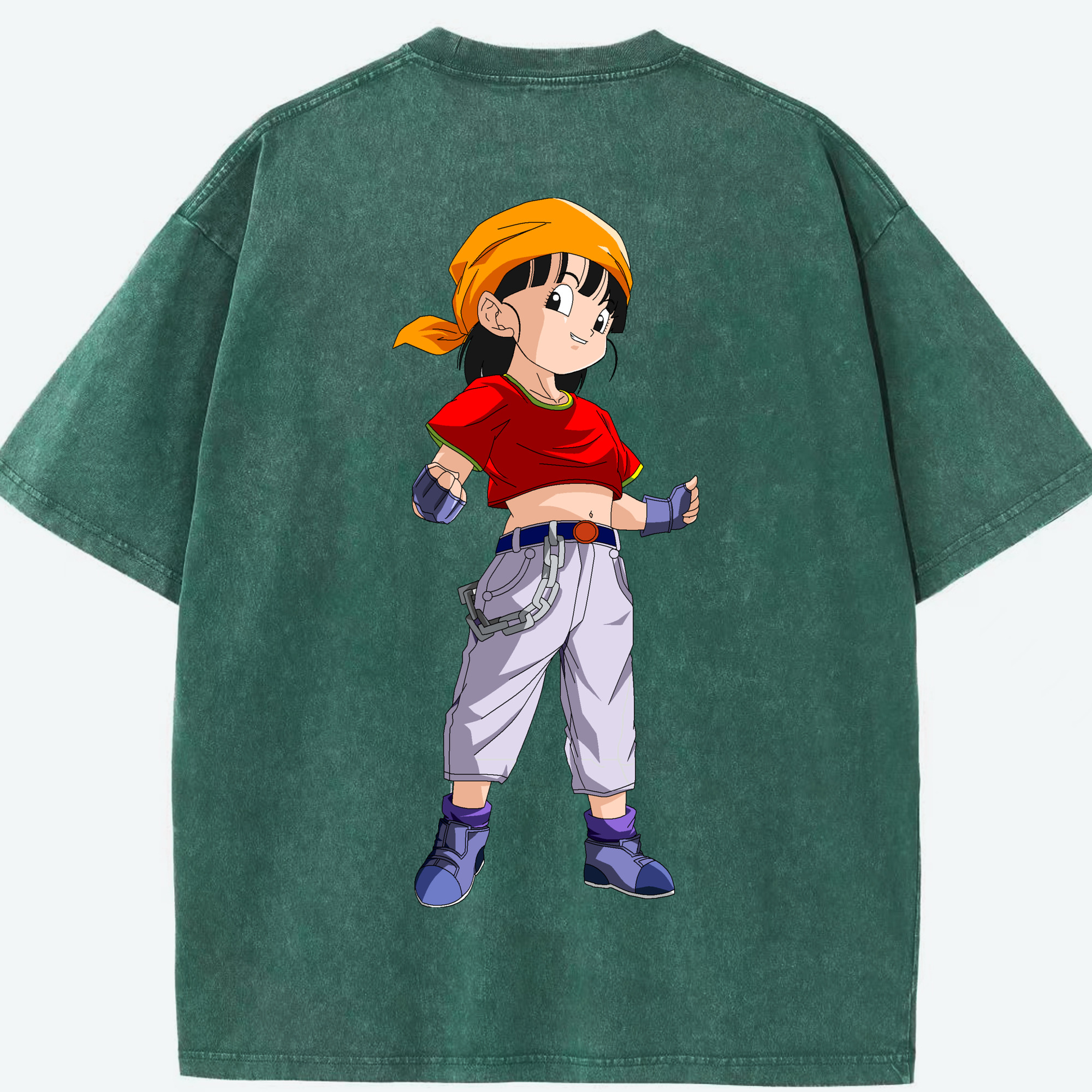 （画像用） ドラゴンボール パン DRAGON BALL Pan 綿100% ヴィンテージ風 半袖Tシャツ（背面プリント）